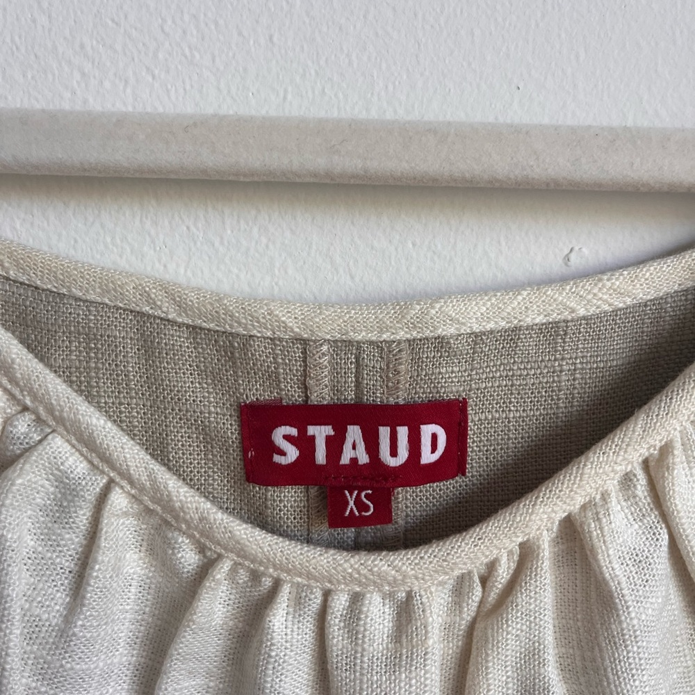 Staud Cropped Linen Top - Picture 4 of 5